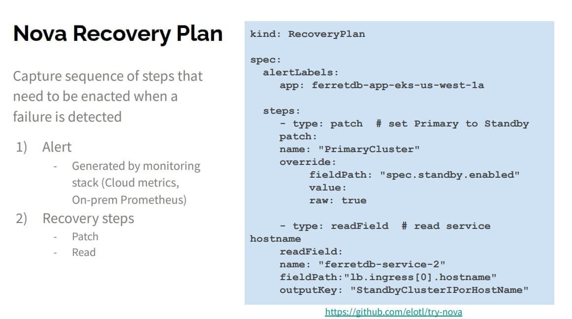 Nova Recovery Plan